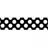 BORDERS STRAIGHT BLACK WITH POLKA DOTS