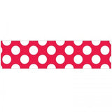 BORDER STRAIGHT RED WITH POLKA DOTS