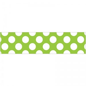 BORDER STRAIGHT LIME WITH POLKA DOTS
