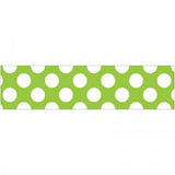 BORDER STRAIGHT LIME WITH POLKA DOTS