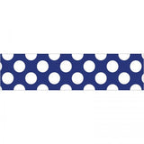 BORDER STRAIGHT NAVY WITH POLKA DOTS