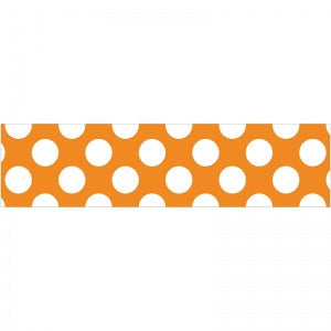 BORDER STRAIGHT ORANGE WITH POLKA DOTS
