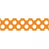 BORDER STRAIGHT ORANGE WITH POLKA DOTS