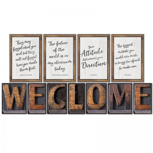 INDUSTRIAL CHIC WELCOME BULLETIN BOARD SET