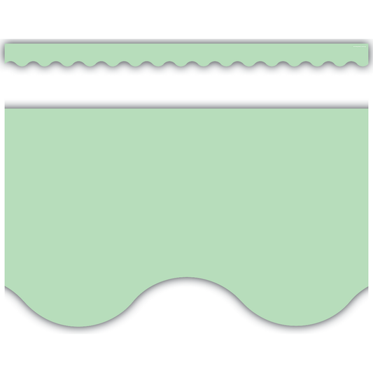 MINT GREEN SCALLOPED BORDER