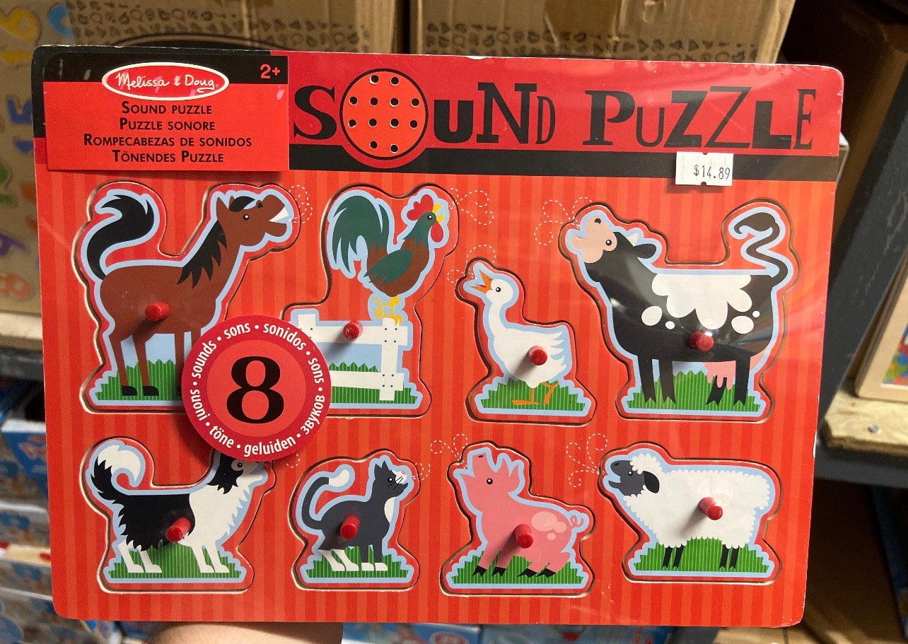 FARM ANIMALS SOUND PUZZLE 8 PCS