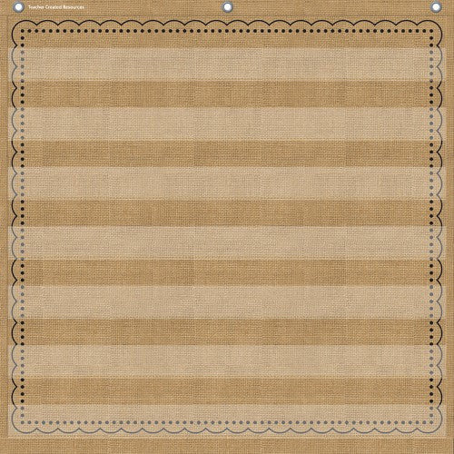 BURLAP 7 POCKET CHART MEASURES 28" X 28".
