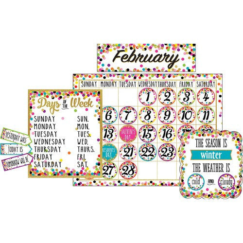 CONFETTI CALENDAR BULLETIN BOARD