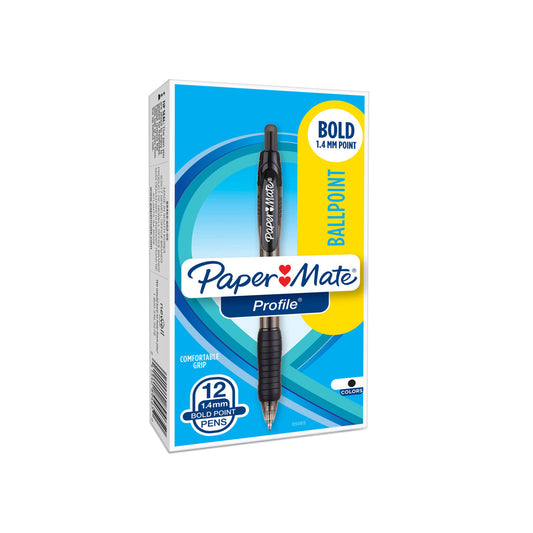 PROFILE RETRACT BALL PEN BOLD BLACK (CJ.12)