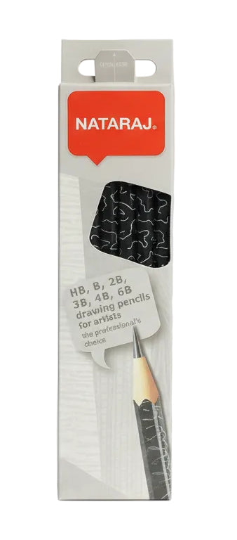 Lápiz de dibujo Nataraj | 6PC | HB-B-2B-3B-4B