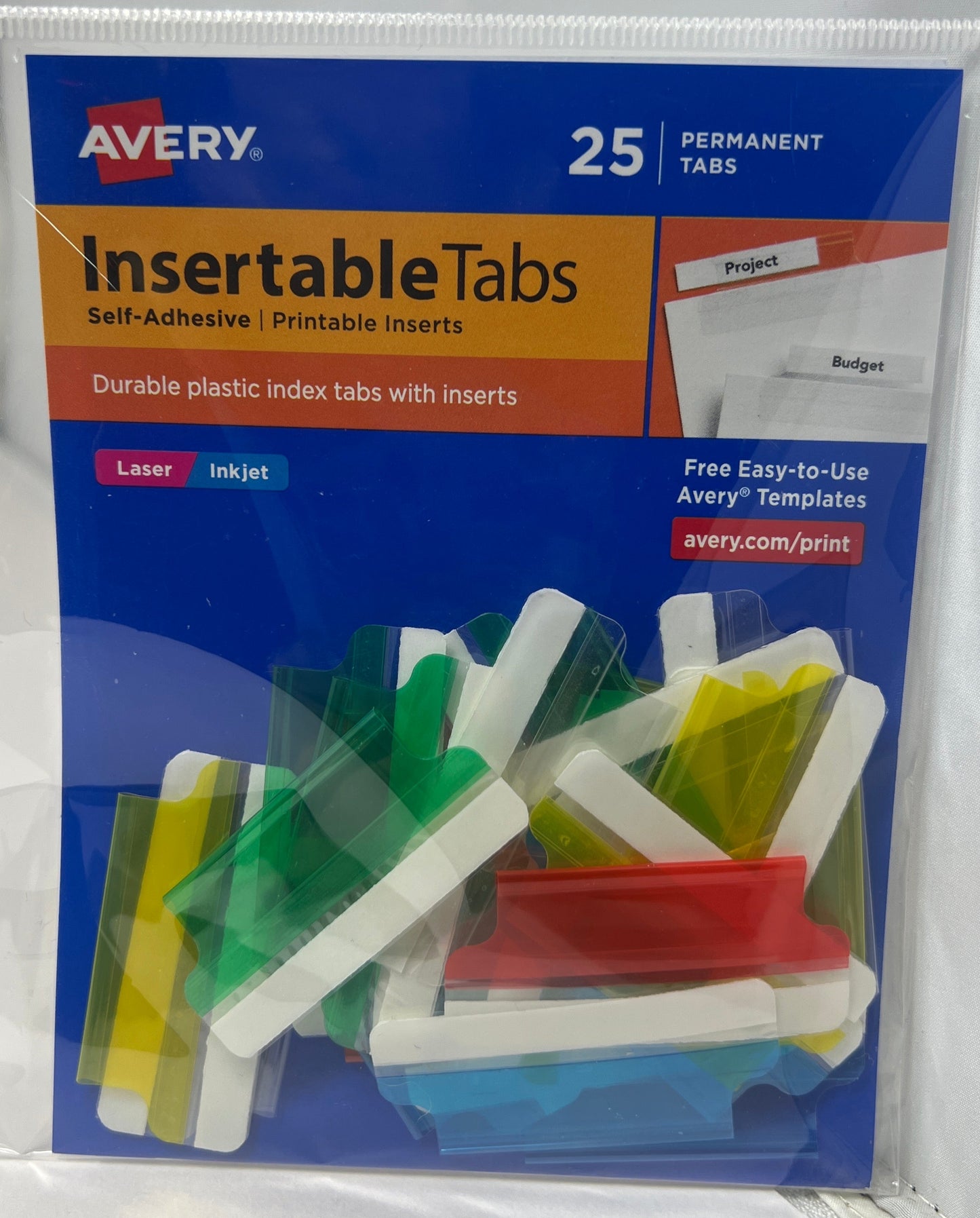 INDEX TABS W/PRINTABLE INSERTS ASST