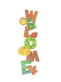 FALL WELCOME PLAQUE FOAM 14.5X42CM
