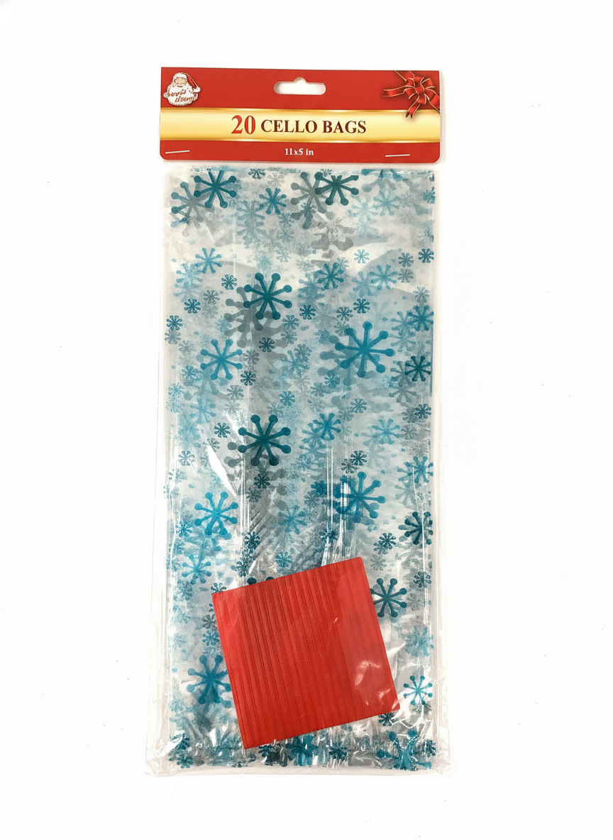 CELLO CANDY BAGS 20CT 11x5IN 2 ASTD