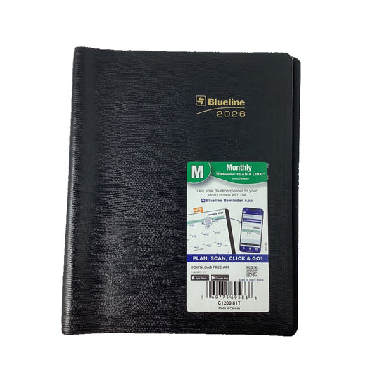 DIARY MONTHLY BLACK 16 MONTH