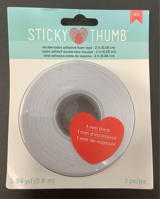DOUBLE SIDED FOAM TAPE WHITE 2IN 3.94YRD