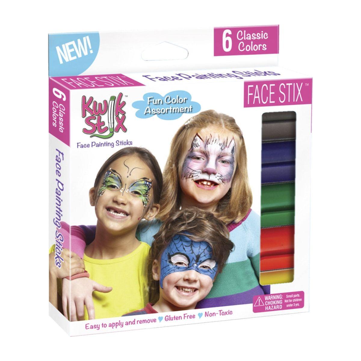 FACE PAINTING STICKS 6 COLORS