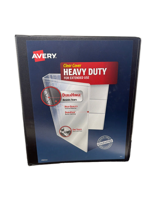 HEAVY DUTY VIEW 1/2" BLACK BINDER