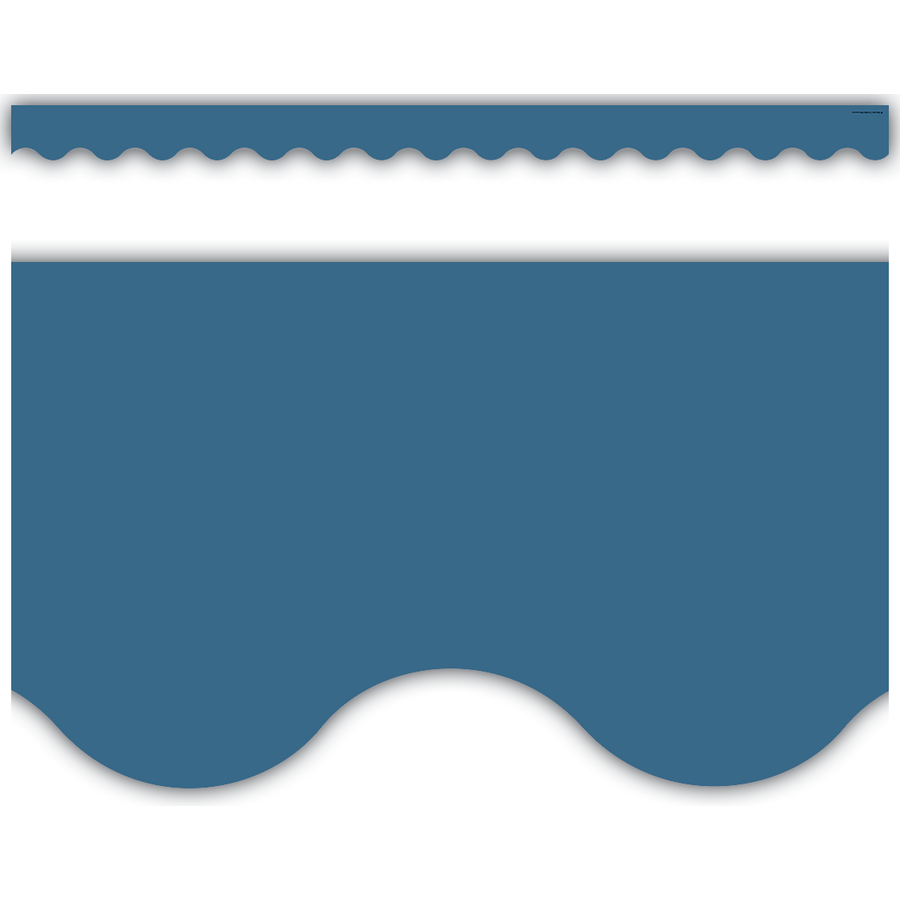Slate Blue Scalloped Border