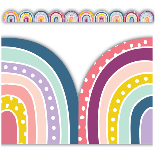 OH HAPPY DAY RAINBOWS DIE-CUT BORDER