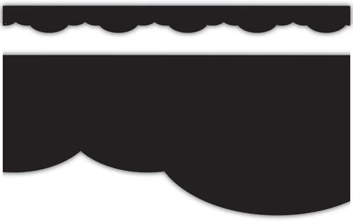 BLACK FANCY SCALLOPS BORDER TRIM