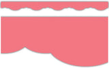 CORAL PINK FANCY SCALLOPS BORDER TRIM
