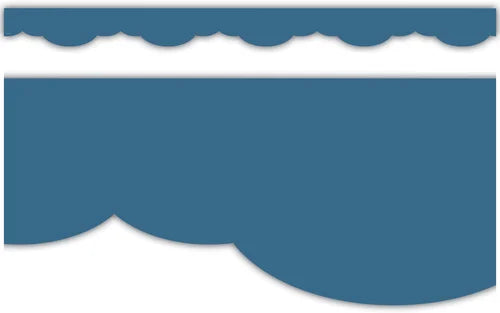 SLATE BLUE FANCY SCALLOPS BORDER TRIM