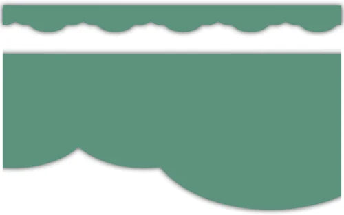 EUCALYPTUS GREEN FANCY SCALLOPS BORDER TRIM