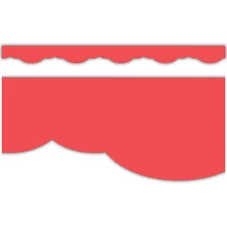 MELON RED FANCY SCALLOPS BORDER TRIM