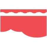 MELON RED FANCY SCALLOPS BORDER TRIM