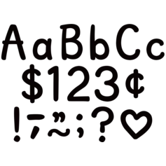 BLACK 4" MODERN CLASSIC LETTER COMBO PACK