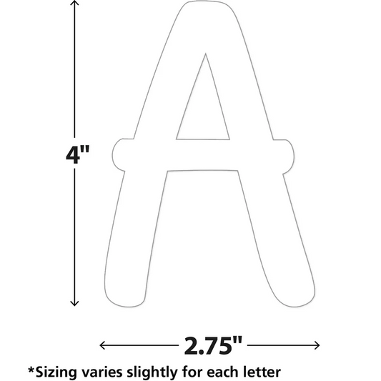 WHITE 4" MODERN CLASSIC LETTERS COMBO PACK