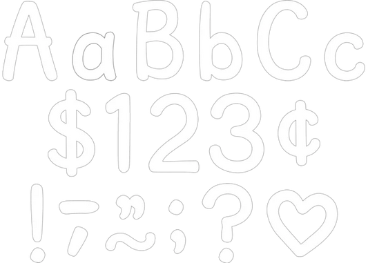 WHITE 4" MODERN CLASSIC LETTERS COMBO PACK