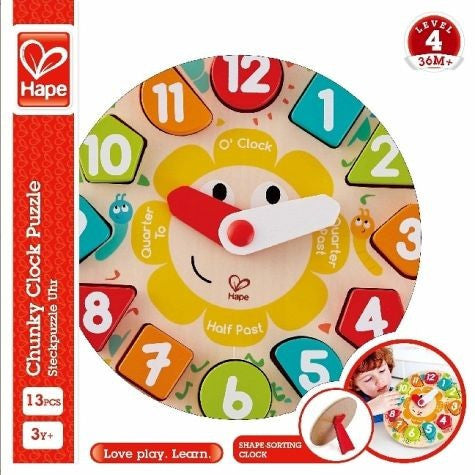CHUNKY CLOCK PUZZLE 13PCS