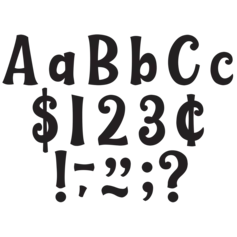 BLACK 4" WILD WHIMSY LETTERS COMBO PACK 270PCS