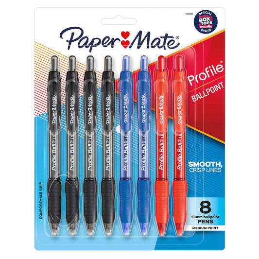 PROFILE BALLPOINT 1.0MM 8CD ASST
