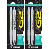 G2 FASHION FINE WHITE BARREL ASSORTED INK PQ.2