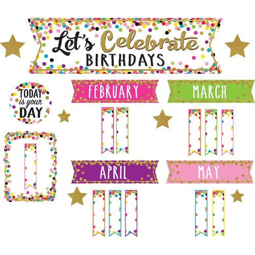 CONFETTI LETS CELEBRATE BIRTHDAYS MINI BULLETIN