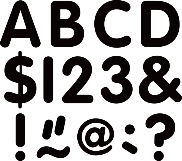 CLASSIC LETTERS 2'' UPPERCASE BLACK PACK 259PCS