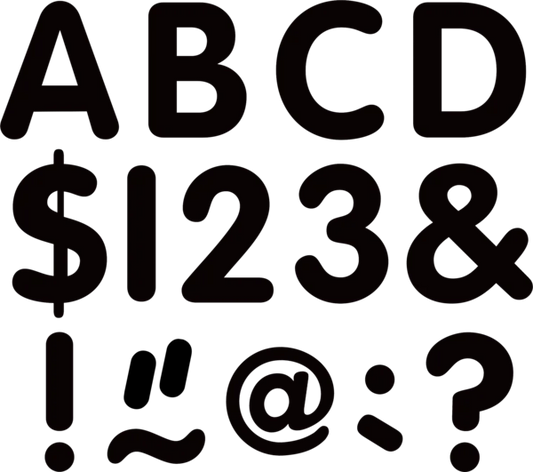 CLASSIC LETTERS 2'' UPPERCASE BLACK PACK 259PCS
