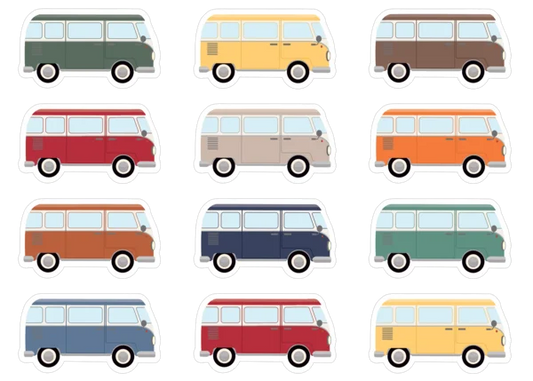 MOVING MOUNTAINS ROAD TRIP CAMPER VANS MINI ACCENT 36 PCS