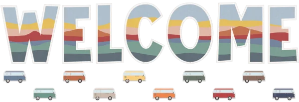 MOVING MOUNTAINS ROAD TRIP WELCOME BULLETIN BOARD SET 45 PCS