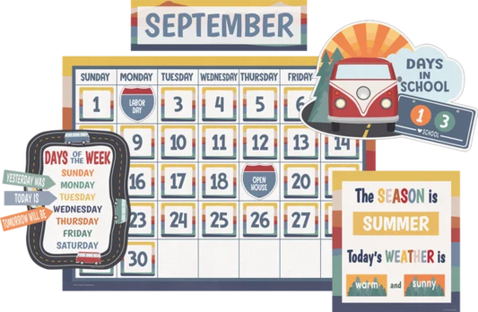MOVING MOUNTAINS ROAD TRIP CALENDAR BULLETIN BOARD