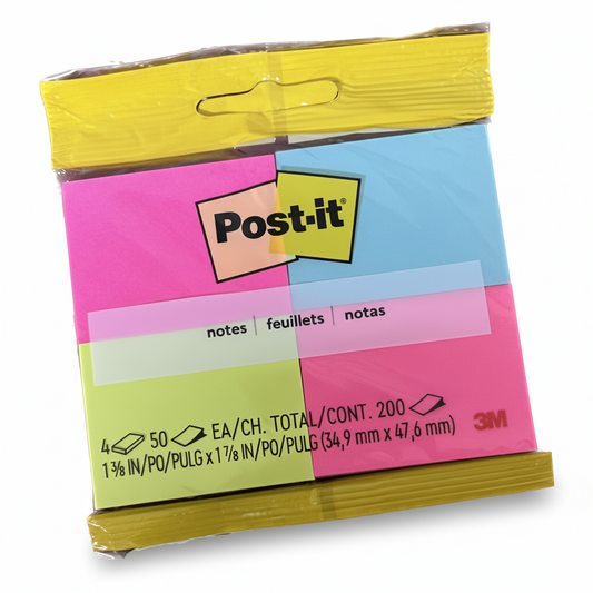 Post It Note 1-3/8" X 1-7/8" Asst – imagen 1 - JA Riollano