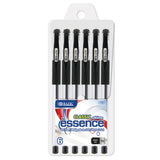 ESSENCE BLACK GEL PEN W/GRIP PQ.6