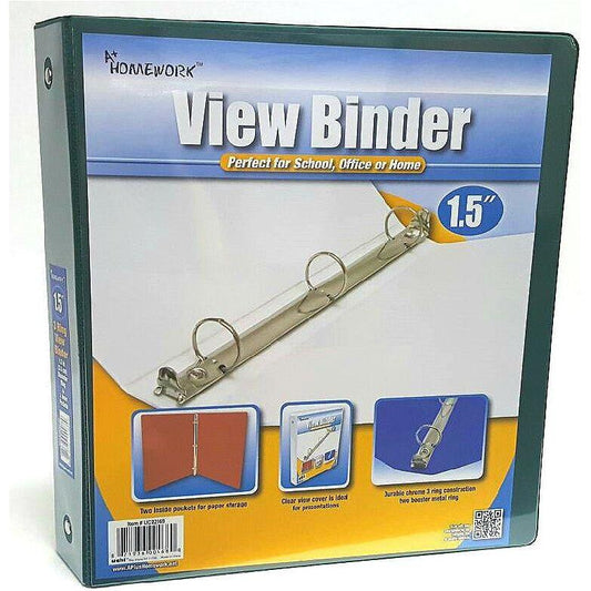 HARD VIEW BINDER 1-1/2" GREEN