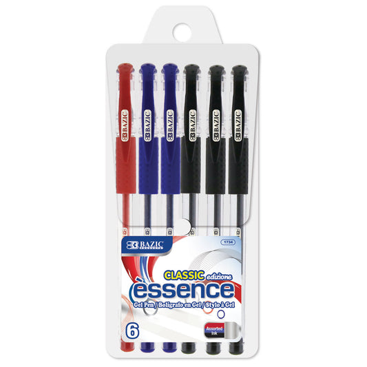 ESSENCE ASST COLOR GEL W/GRIP PQ. 6