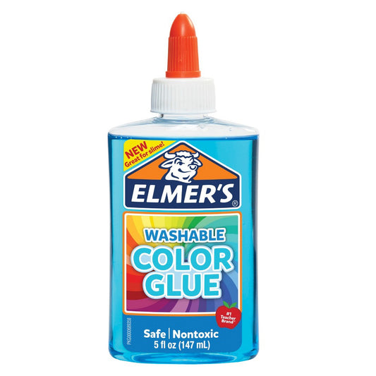 TRANSPARENT WASAHABLE COLOR GLUE BLUE 5OZ