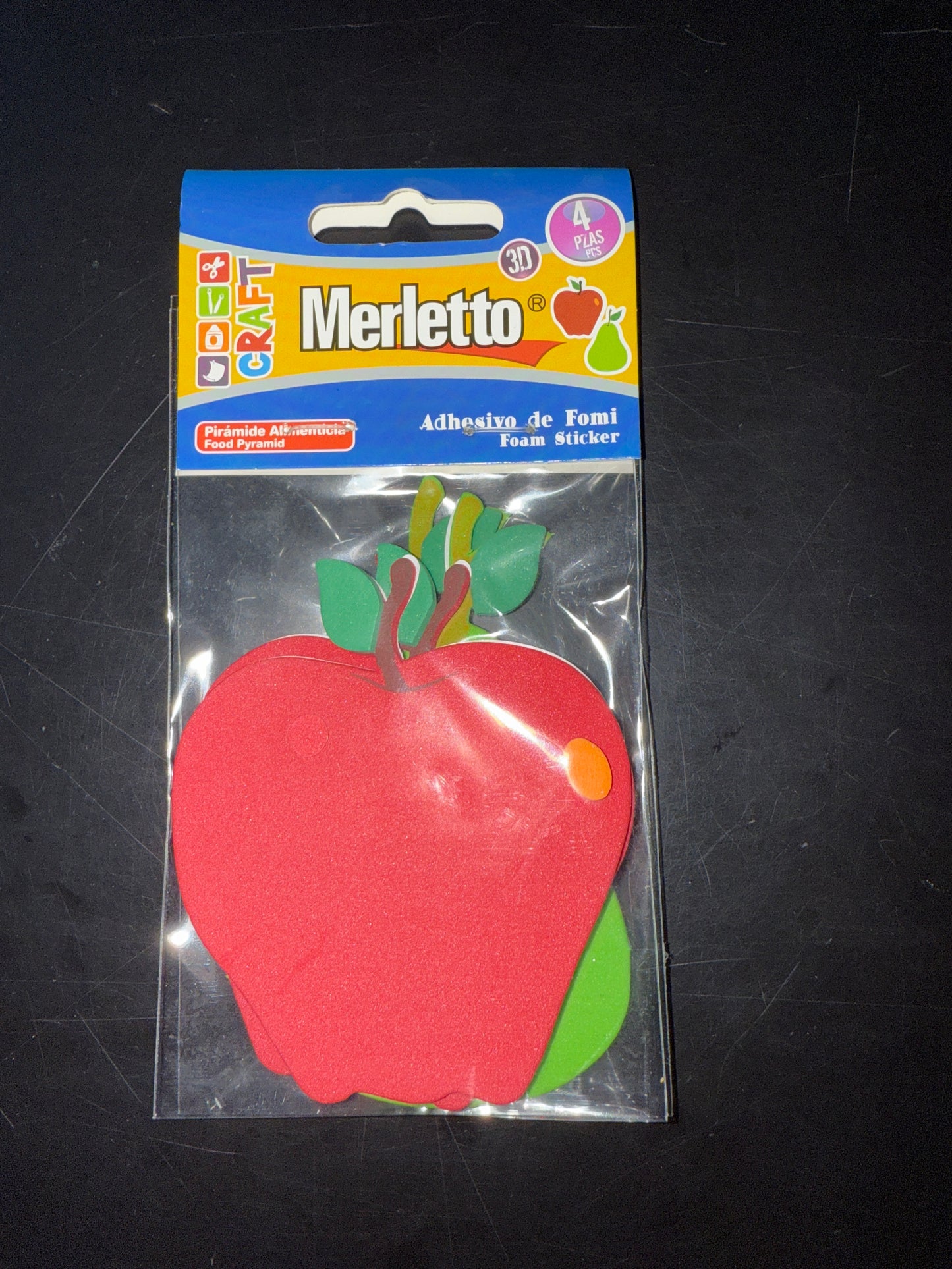 FORMAS FOAMY 3D PERA/MANZANA 4PCS
