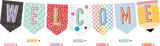 COOL FOR SCHOOL PENNANTS WELCOME BULLETIN BOARD