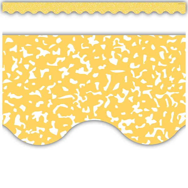 COMPOSITION YELLOW SCALLOPED BORDER TRIM
